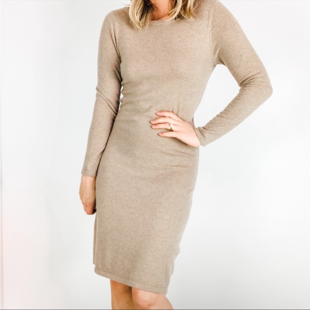 Pure Collection Tan Midi Dress